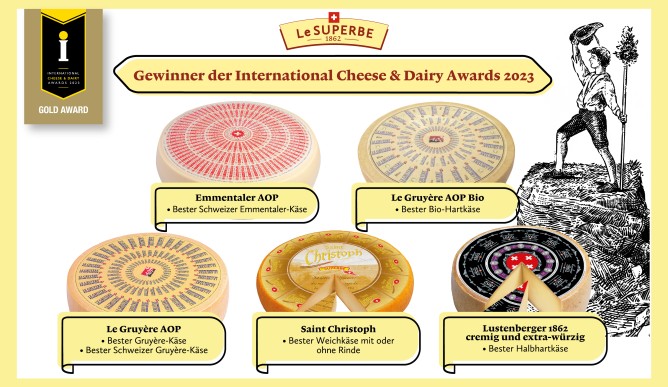 Gold für Käsespezialitäten von Lustenberger & Dürst