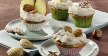 Würzige Apfel-Mandel-Cupcakes mit Frischkäse-Creme von Arla Buko