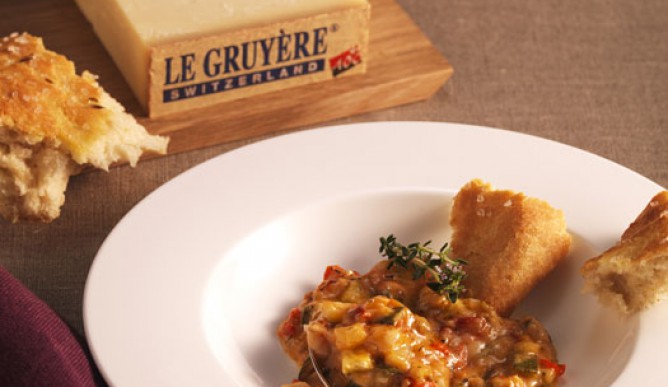Ratatouille-Fondue mit Le Gruyère - Rezept - Käseweb